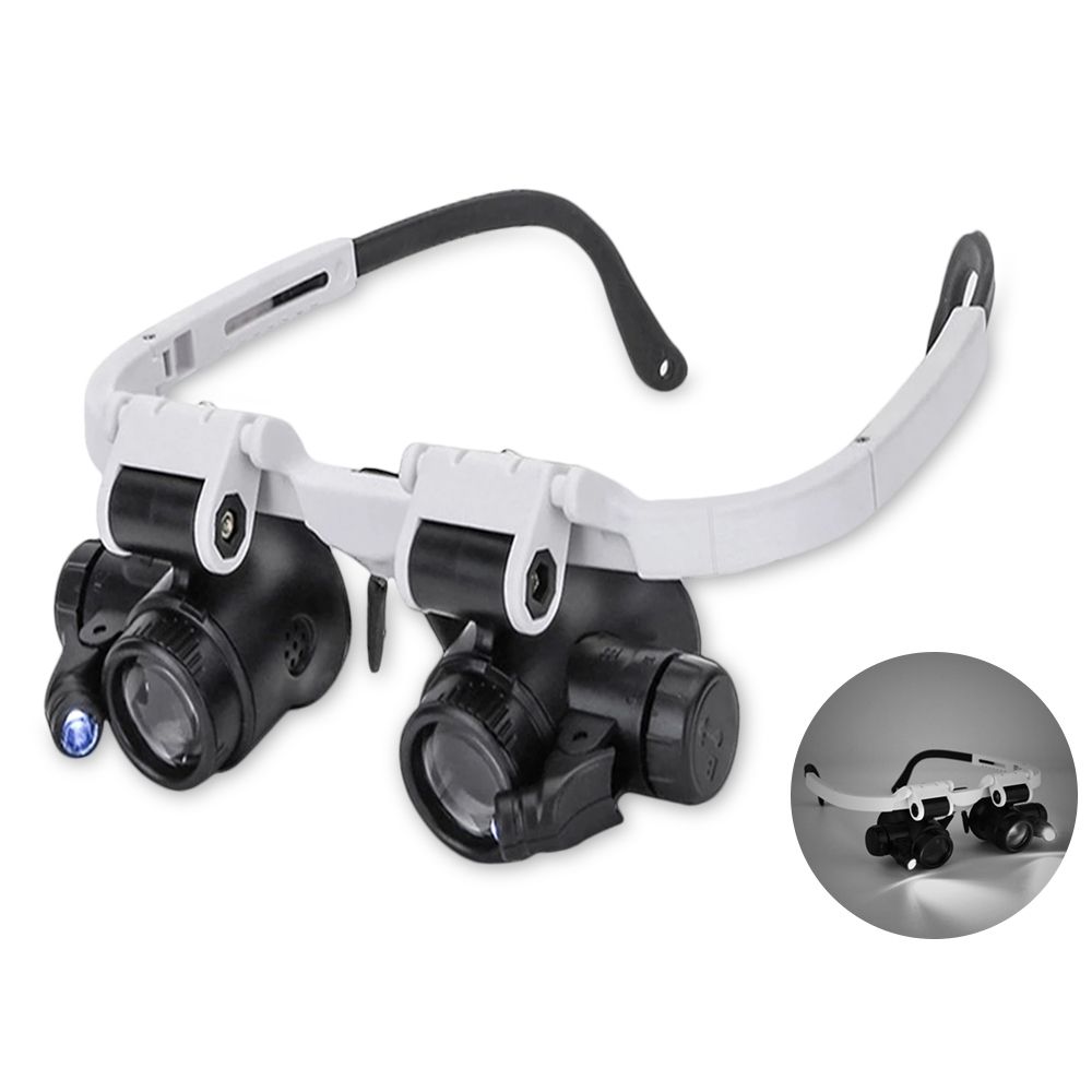 Illuminating LED Lamp Repairing Light Lens Barrel Microscope Loupe Magnifier Magnifying Glass