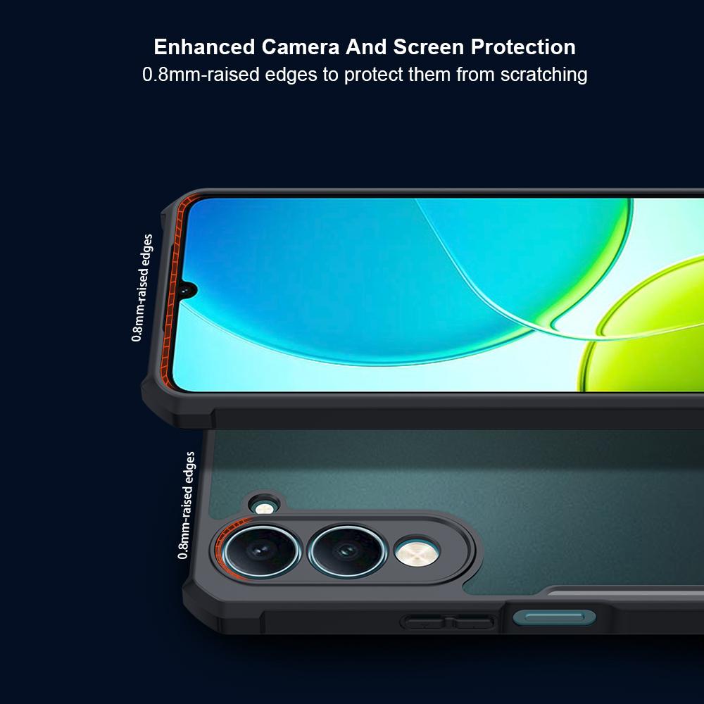 XUNDD Для vivo Y29s 5G/Y04 4G Чехол Противоударный ТПУ+Акрил Прозрачная Задняя Крышка для Телефона