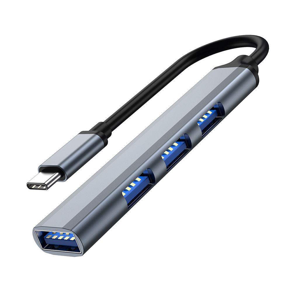 Alloy High Speed Data Transmission Splitter Type-C HUB USB 3.0 Expander 7 Ports Docking Station