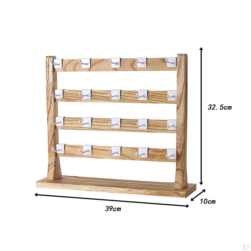 Подставка для сережек для продажи, деревянная ювелирная стойка большой емкости для продажи