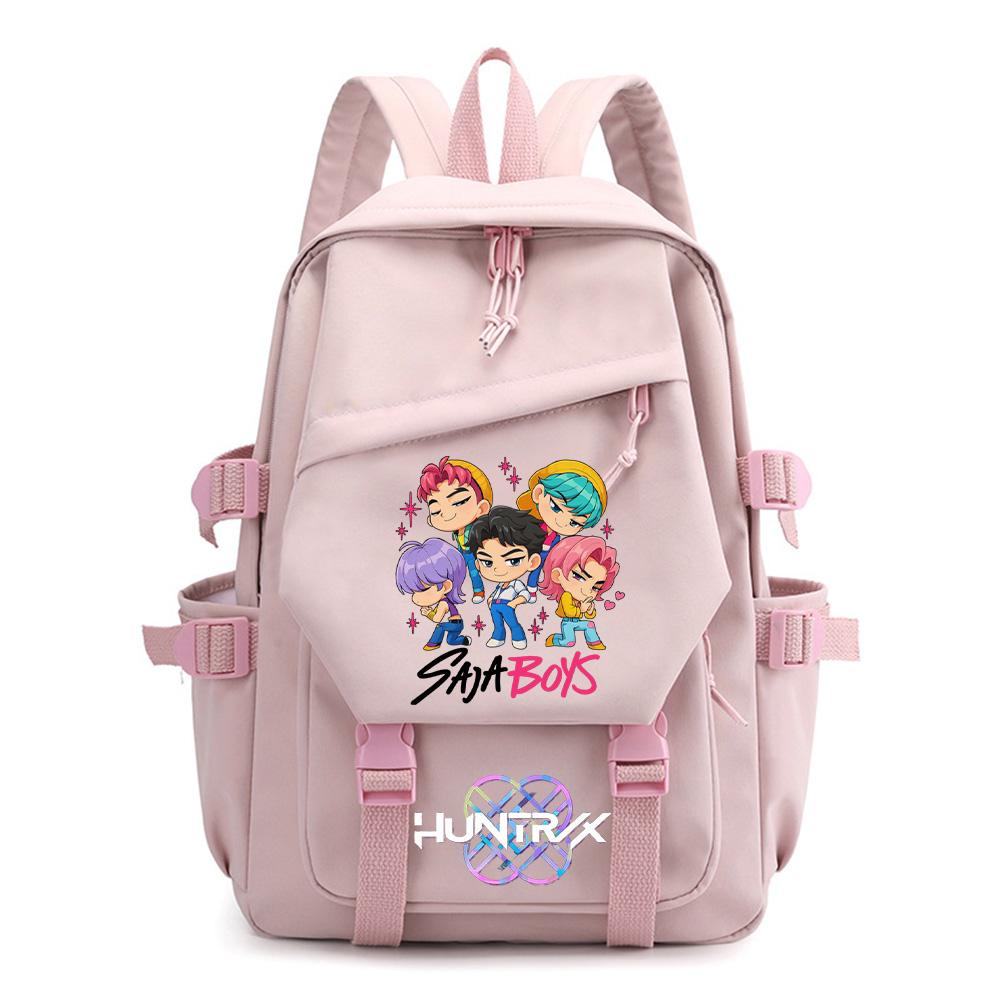 Мультяшный K-pop Рюкзак с принтом «Охотники на демонов» для мальчика-подростка, школьная сумка для девочки, детский студенческий рюкзак для книг, женская дорожная сумка, детский подарок, рюкзак