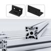 uxcell 2040 Aluminum Extruded Profile Corner Blacket 4 Hole L Shape Black Bracket Right Angle Joint Connector 4pcs