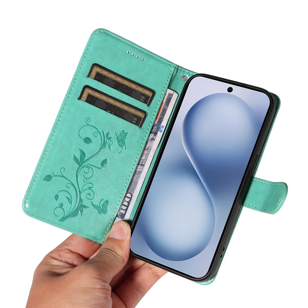 For vivo X200 FE 5G/vivo S30 Pro mini 5G PU Leather Cases Flower Pattern Wallet Stand Phone Cover with Strap