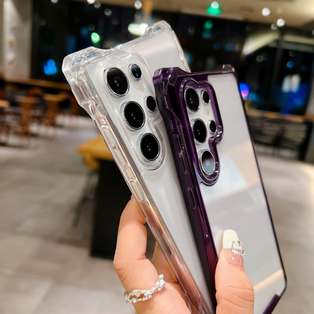 Ударопрочный бампер-подушка Прозрачный чехол Для Samsung S24 S23 S22 Plus Ultra S21 S20 FE A52 A13 A23 A33 A53 A34 A54 A15 A35 A55 A12