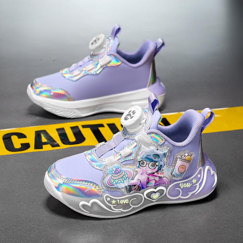 Водонепроницаемые кожаные кроссовки для бега для девочек 2025 года – противоскользящие, с мягкой подошвой, повседневные для детей старшего возраста