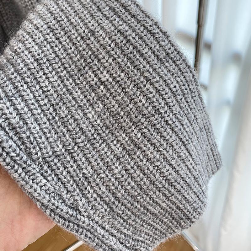 Yingjie Winter '22 French-Style Ribbed Wool Turtleneck Sweater