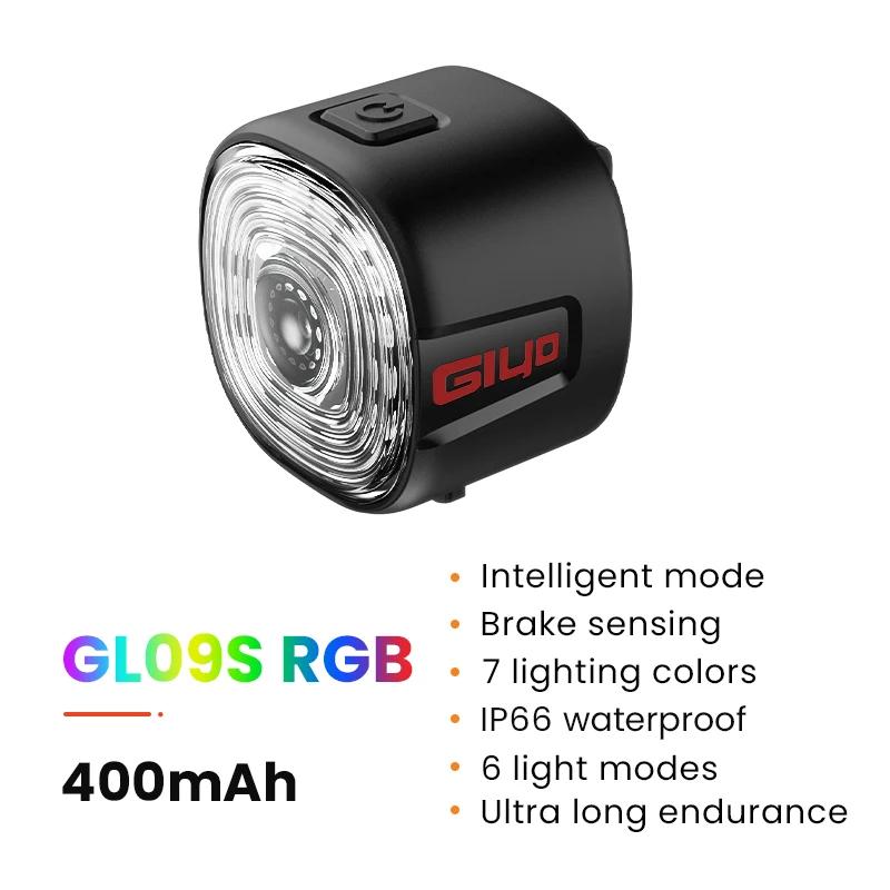 IP66 Waterproof LED Tail Light for MTB/Road Bike with Smart Auto Brake Sensing RGB Rear Lamp Non-Smart Option Available