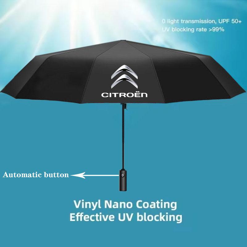Car Umbrella Fully Automatic Folding Windproof Umbrella for Citroen C1 C2 C3 C4 C5 C6 C8 C4L DS3 DS4 DS5 DS5LS Car Accessories