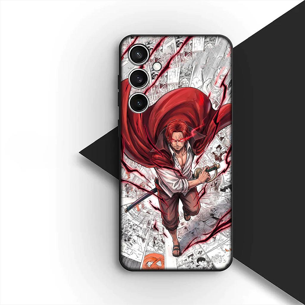 Casing for Apple iPhone 17 Pro XS Max Air 6 7 8 Plus 5 + SE 2022 SE2 16E Phone Cover Soft Case Red Hair One Pieces Luffy Shanks