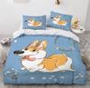 French Bulldog Duvet Cover Set Cute Animal Pattern Bed Set 3D Print Pet Dog Bedding Set for Children Boys Girls Adults 3-Piece