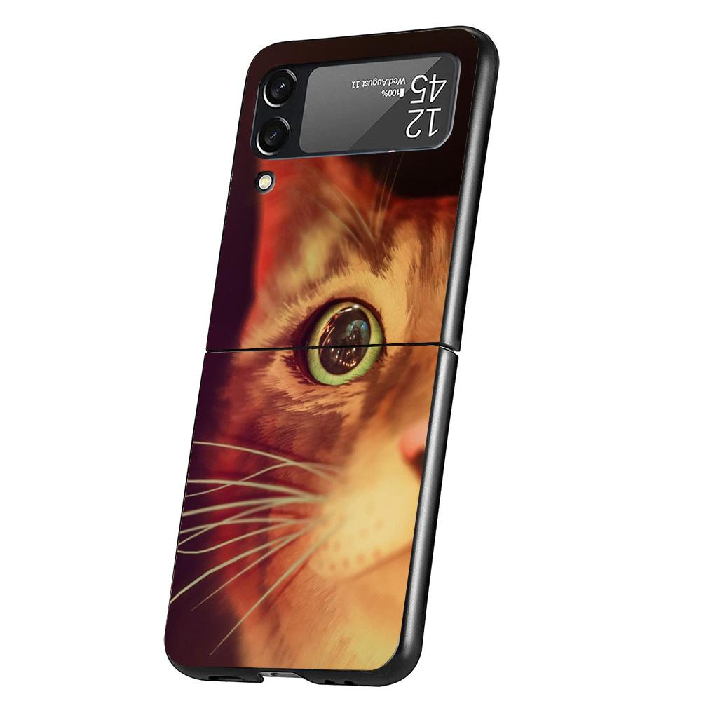 Stray Cat Game Phone Case For Samsung Galaxy Z Flip 7 6 5 4 3 5G Cover ZFlip7 ZFlip6 ZFlip4 ZFlip5 ZFlip3 Coque Fundas Galaxy Z