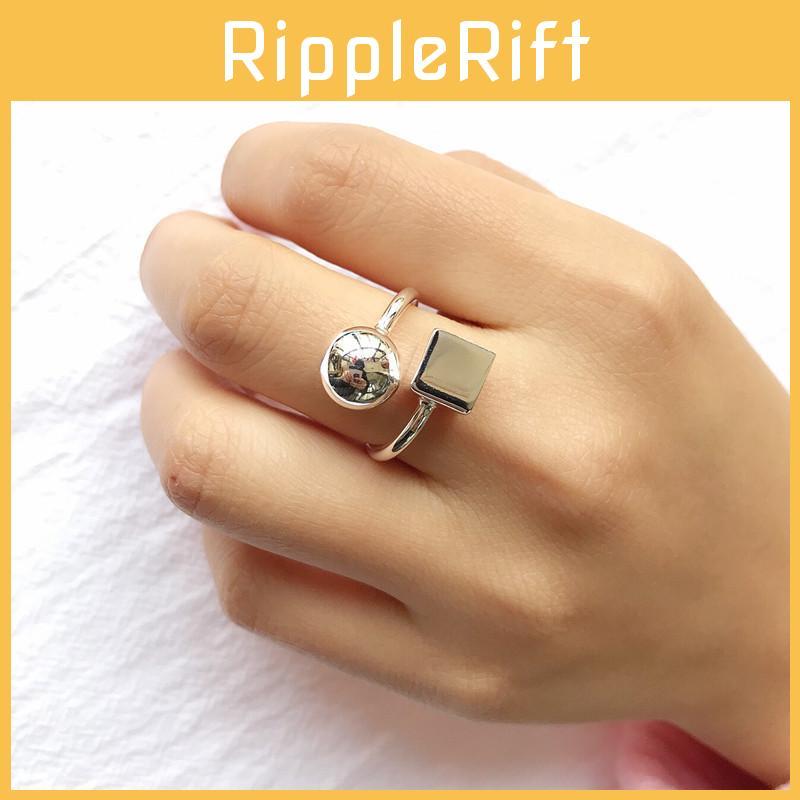 Элегантное кольцо из стерлингового серебра 925 пробы Стильный геометрический дизайн Идеально для женщин