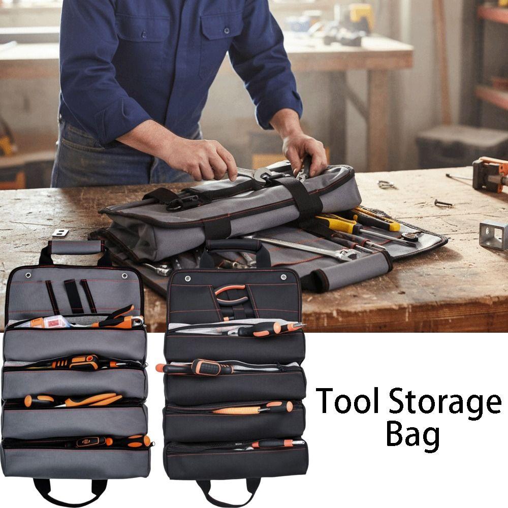 Multi-function Tool Storage Bag Wear-resistant Roll Up Tool Bag Portable Organization