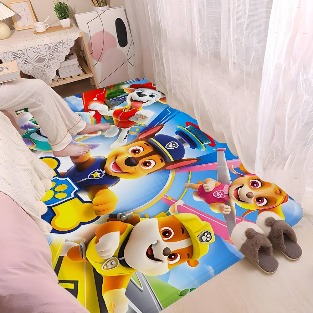 Anime P-Paws-P-PatrolS-Cute Door Mat Washable Non-Slip Living Room Sofa Chairs Area Mat Kitchen Doormat Area Rug
