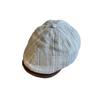 Spliced Design Minimally Striped Women Denim Casual Beret For Autumn And Winter