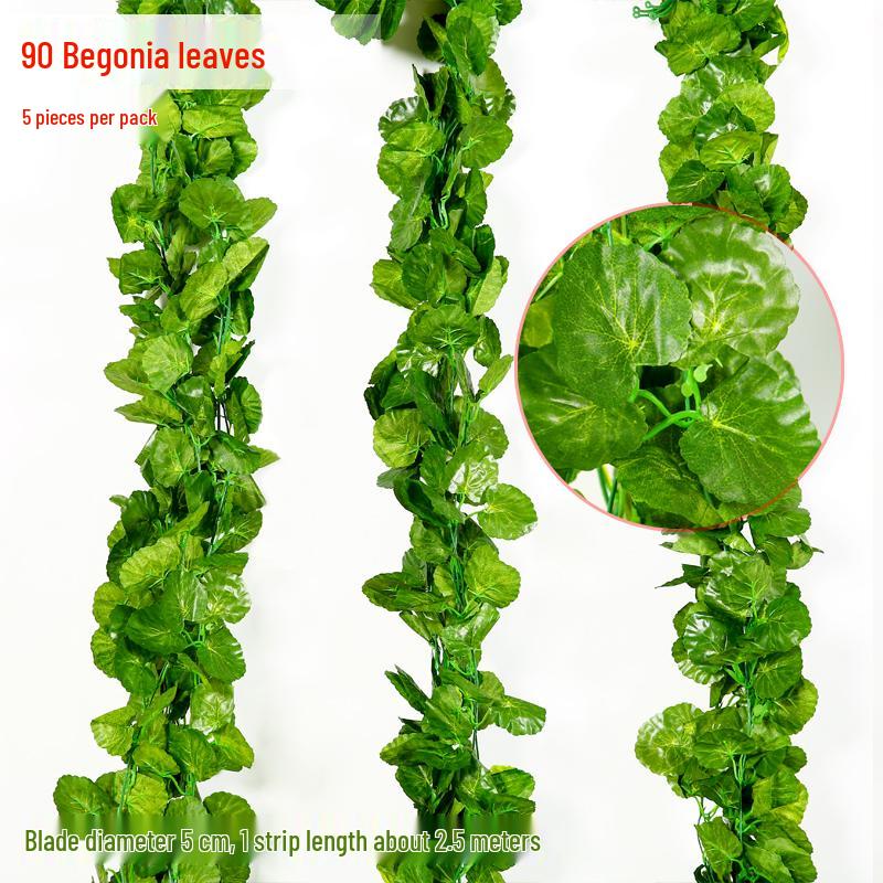 Зеленая искусственная виноградная лоза для декора стен в помещении и на балконе