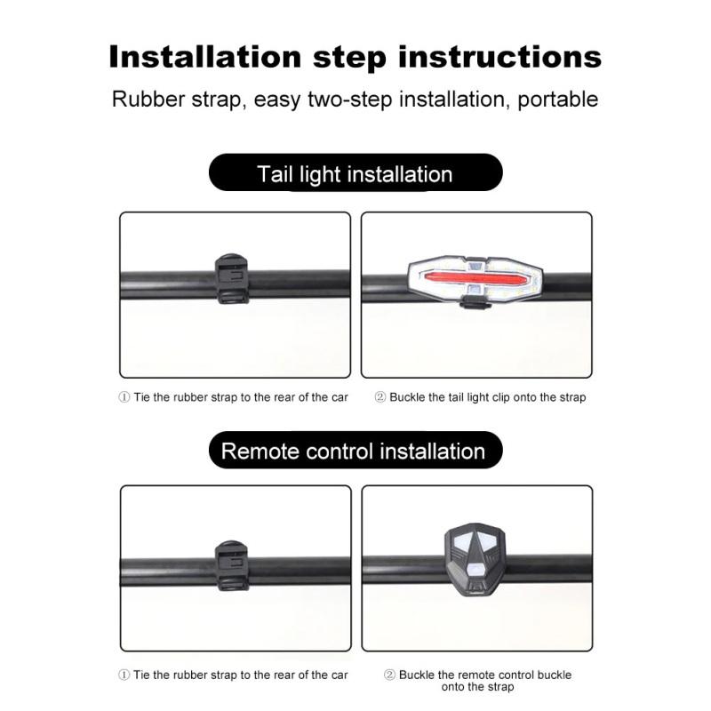 Задний фонарь для велосипеда с сигналами поворота и автоматическим стоп-сигналом Перезаряжаемый через USB беспроводной пульт дистанционного управления для велосипеда