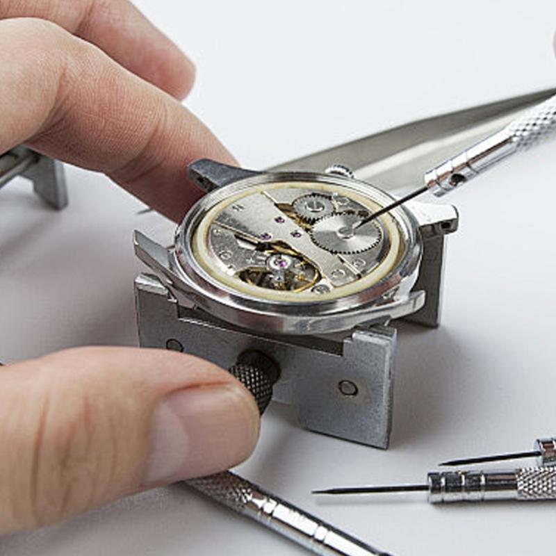 Профессиональный инструмент для установки стрелок часов из алюминиевого сплава, 4-контактная конструкция, подходит для точного ремонта часов и сборки часовых механизмов