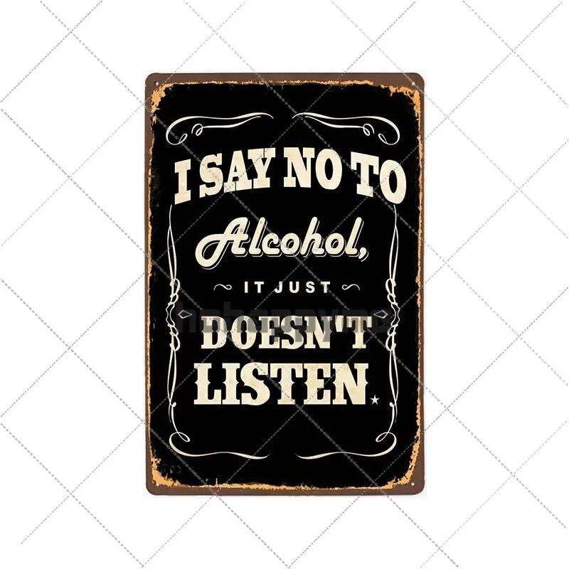 Ретро алкогольные знаки, забавная металлическая табличка, винтажные пивные тарелки, бар, паб, клуб, человек, пещера, украшение на стену, домашний декор 20x30 см