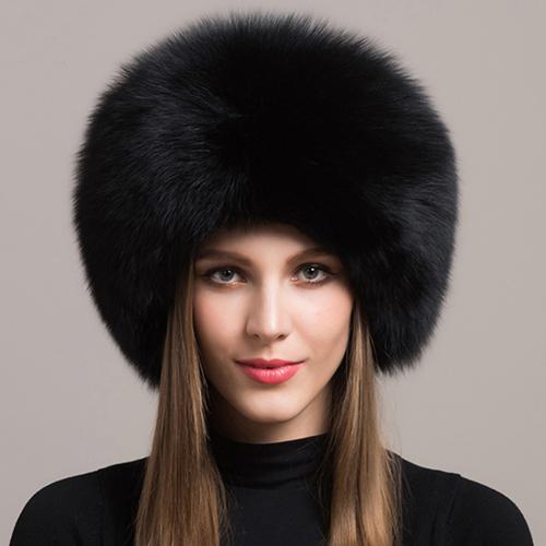 Fox Fur Hat Women Cap Thick Fur Cap Winter Warm Hat Female Fashion For Women Hat With Earmuffs Hat