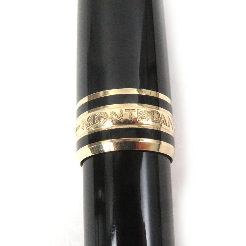 Отличная шариковая ручка MONTBLANC Meisterstck Classic Поворотный механизм Черный с золотом Мужская Б/у