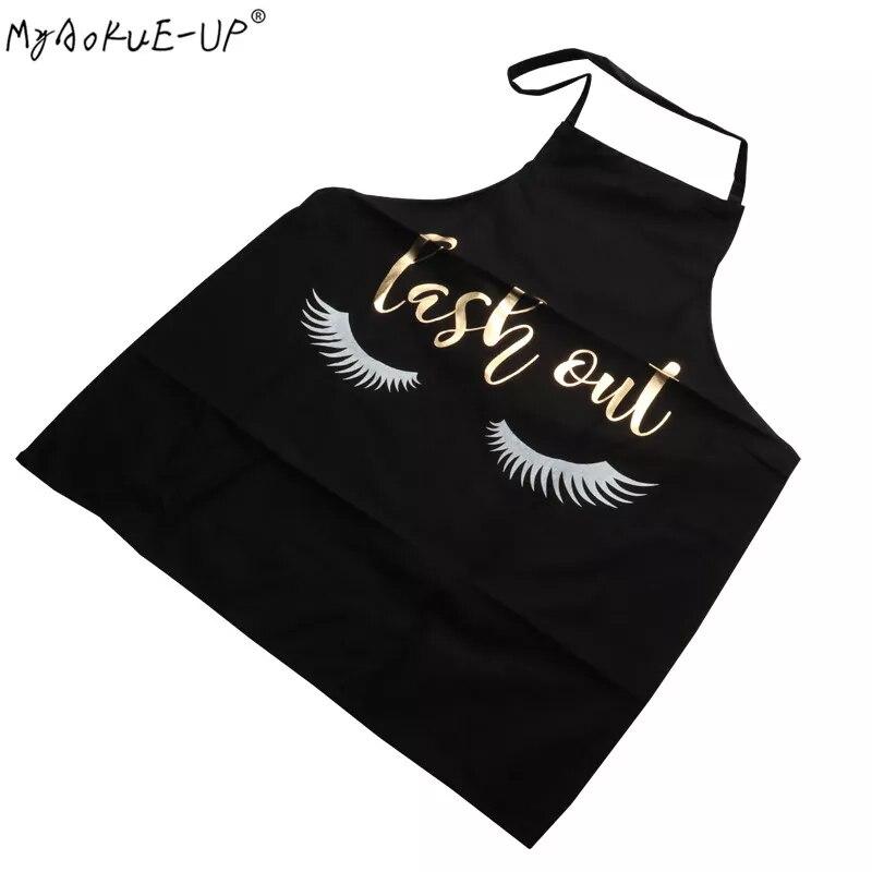 Фартук для ресниц для взрослых, домашняя кулинария, выпечка, чистящие фартуки, нагрудники, женские кухонные инструменты для наращивания ресниц, макияж