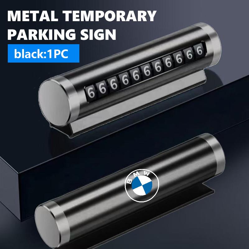 SCKS3 Car Phone Number Plate Temporary Parking Stickers Rotate Park Stop For BMW M 1 3 4 5 6 7 Series X1 X3 X4 X5 G20 G38 F48 E36 E39
