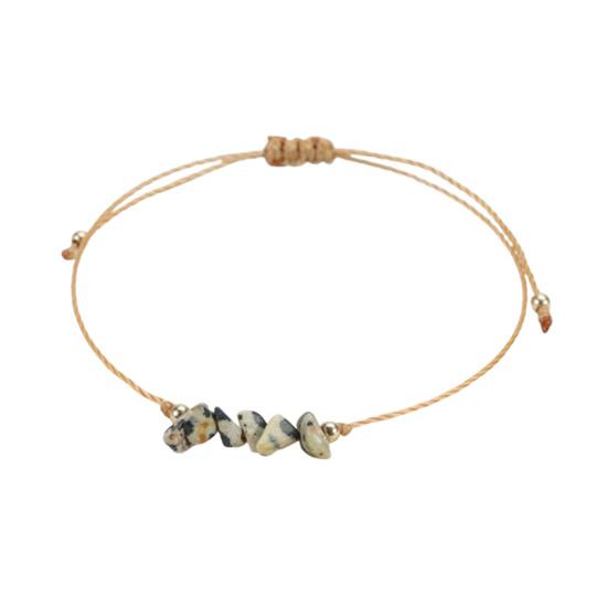 Браслет из драгоценных камней Женский Мужской Регулируемый Плетеный Кристальный Браслет Бохо Веревочка