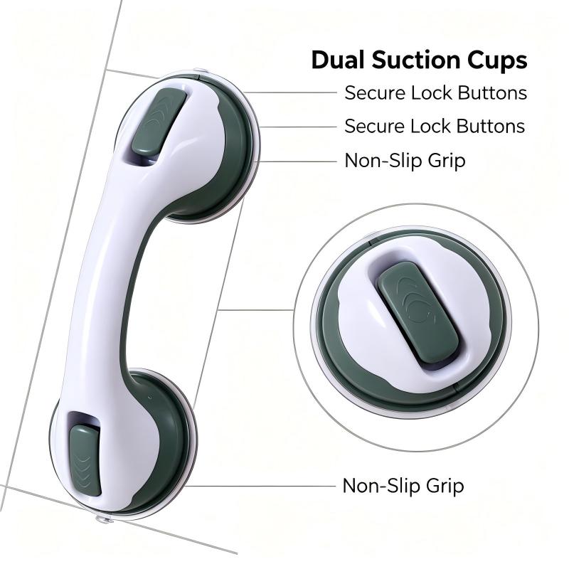 Bathroom Strong Suction Cup Armrest No Drilling Anti-fall Safety Handle Non-perforated Stable Grip for Elderly Children Senior