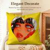 Creative Loving Woman Cushion Cover Natural Linen Organic Fabric DoubleSided Printing Sofa Home Decor Gift Pillow Case
