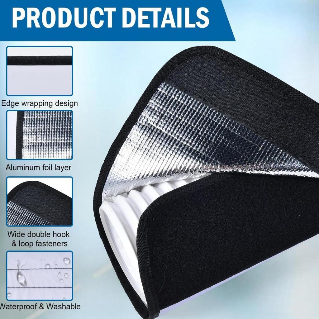 Portable AC Insulated Hose Cover Wrap Reusable Insulated Hoses Duct Vent Cover Protective Washable Air Conditioner Parts