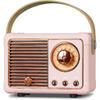 Retro Radio Bluetooth Speaker Rechargeable, Bluetooth 5.0/Superior Good Sound, Supports USB/TF/AUX/Hands-Free Calls
