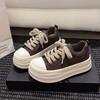 Casual Bread Shoes Women's Autumn 2025 Thick-soled Height Increase Small Casual White Shoes Casual Sports Board Shoes Women