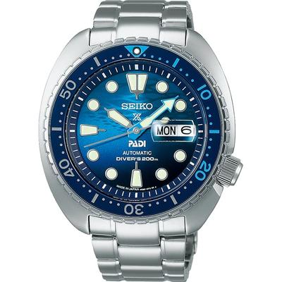 SBDY125 (PROSPEX DIVER SCUBA PADI SPECIAL EDITION Механический металлический браслет для мужчин) Круглые часы