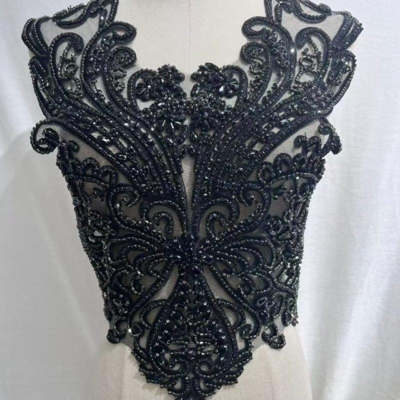 19 цветов Кристаллы ручной работы Бисер Кружево Пришивные Стразы Аппликации для Свадебных Костюмов Вечернего Платья Декор