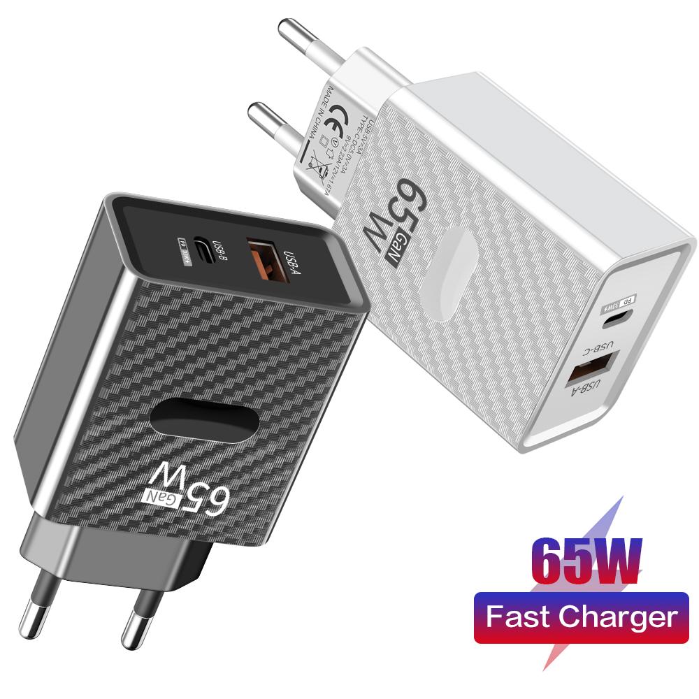 GaN USB C зарядное устройство QC3.0 быстрая зарядка Type C PD быстрое зарядное устройство EU/US вилка адаптер для iPhone Samsung Xiaomi телефон зарядное устройство