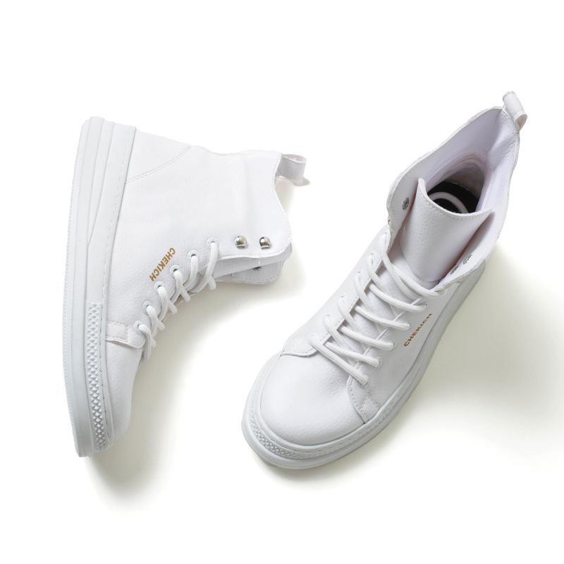 Chekich Men Footwear Boots for Men Navy Blue Color Faux Leather Laces Model Vulcanized Material Winter Season Shoes Ankle Warm Wedding CH055