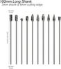 Extra Long 100mm Rotary Rasp File Carving Grinder Abrasive Tools Carbide Burr Alloy Bits Milling Cutter Drill For Metal Wook