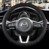 Для Mazda 2 Mazda2 DY DE/DH DJ/DL DERMAY Чехол на руль автомобиля из ПУ-кожи, нескользящий, Автоаксессуары, Быстрая доставка