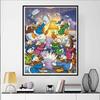 Disney Diamond Painting Classic Donald Duck Illustration, 5D DIY Full Round Diamond Mosaic Cartoon Embroidery Art Painting for Home Decoration