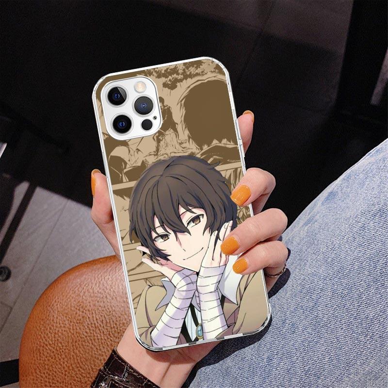 Плакат Bungo Stray Dogs Чехол для телефона с аниме для iPhone 17 Air 16 Pro Max 16E 15 + 14 Plus 11 12 13 Mini 7 8 SE Подарок Печатная обложка Веселый