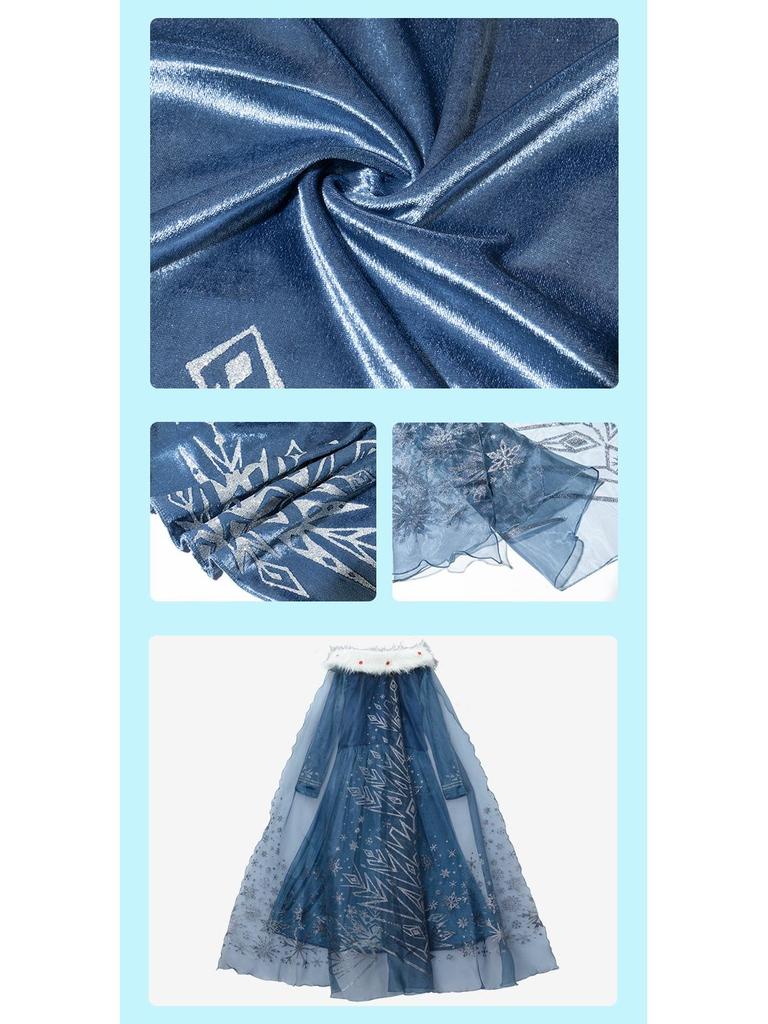 Платье принцессы Эльзы из мультфильма «Холодное сердце» - Настраиваемое платье-свитер для девочек для осени и зимы