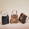 Vintage Genuine Leather Women's Bucket Bag High-quality Simple Messenger Bag Luxury Feminine Crossbody Bags