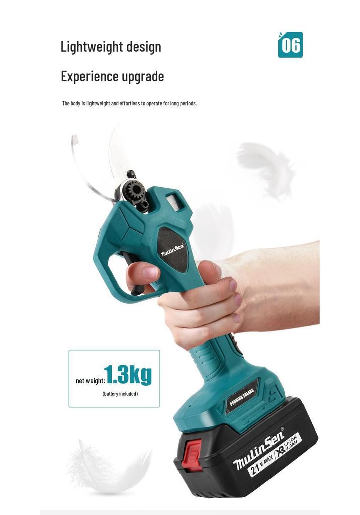 Rechargeable 4.0V Lithium Pruning Shears - Electric Gardening Scissors for Thick Branches and Fruit Trees