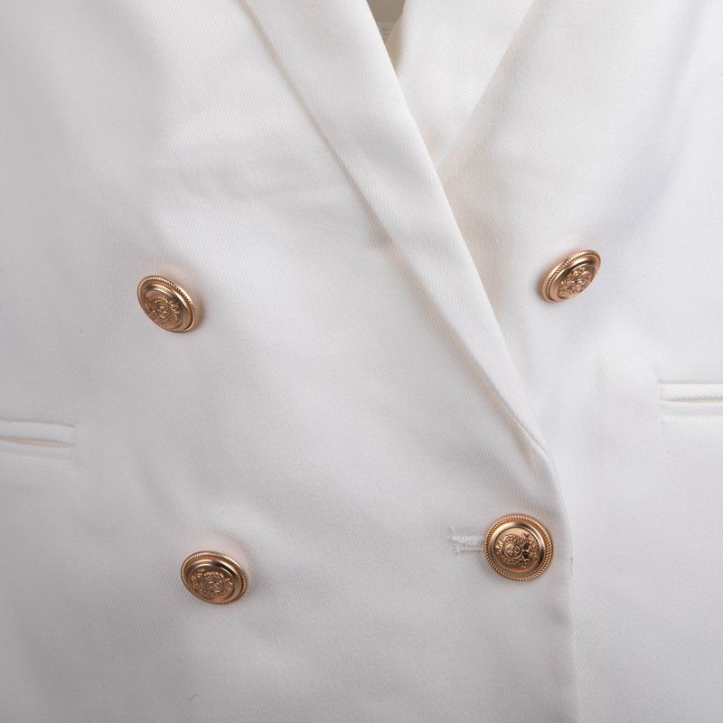 Атласный пиджак с золотыми пуговицами kyra ecru Женщина LA PETITE ETOILE