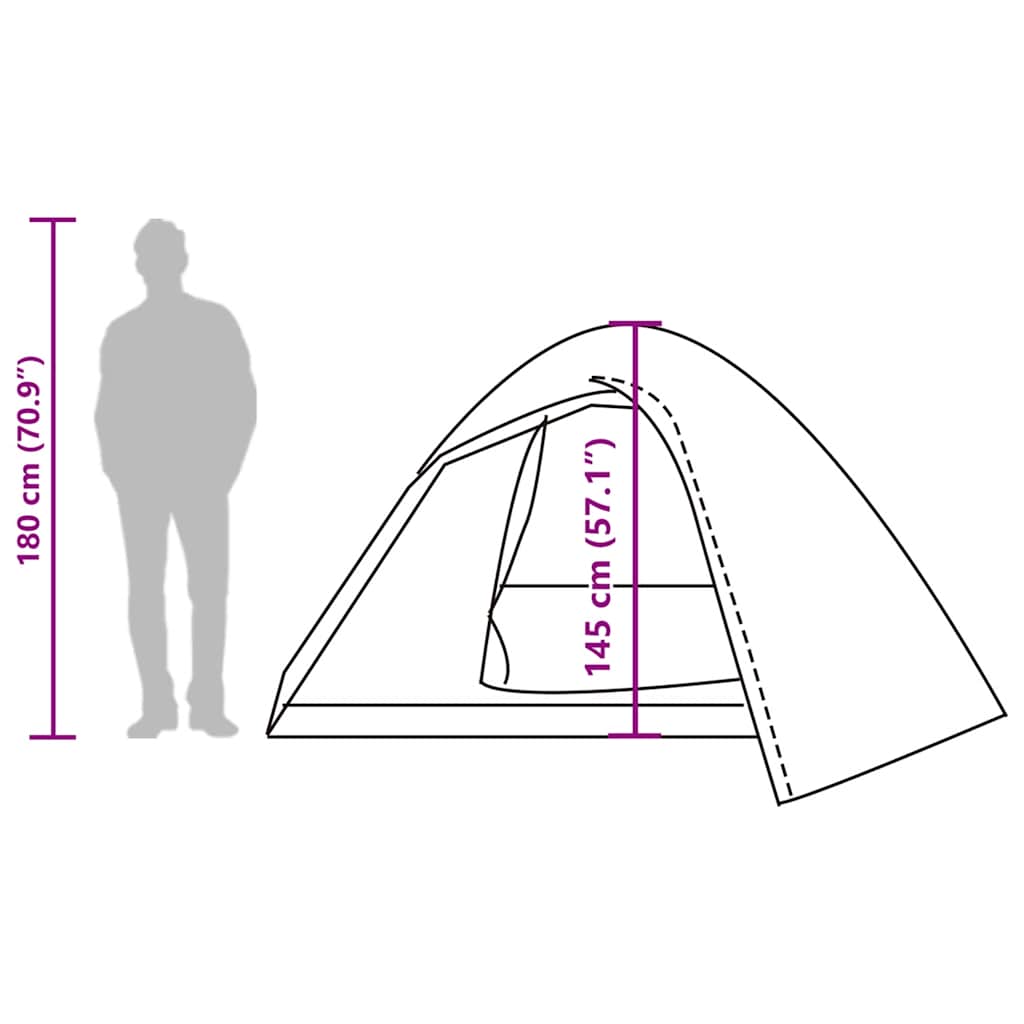 Dome Tent for 4 Persons Camouflage Waterproof