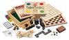 Philos Wooden Game Compendium Games Set 23 см Девять игральных карт для детей и взрослых - 8-в-1 - - Шахматы, Нарды, Шашки, Мужские