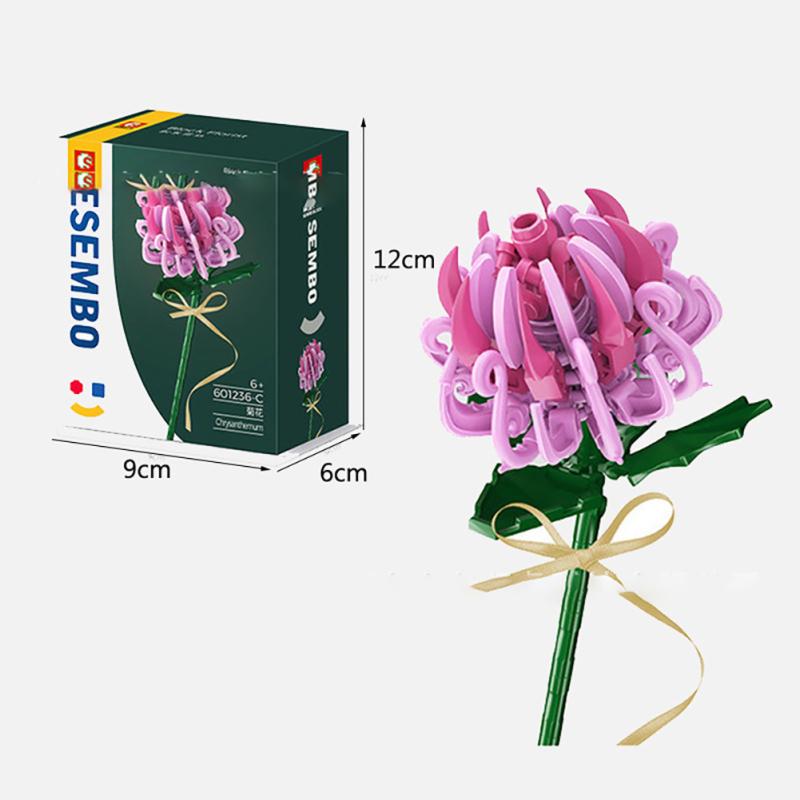 Вечные цветы Букет Строительные блоки Совместимы с Lego Сборные строительные блоки Игрушки для