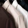 Combed pearl cotton long staple cotton summer elastic breathable short sleeved polo shirt men's solid color versatile T-shirt