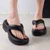Fashion Fashion White Platform Flip Flops Women Thick Sole Eva Slippers Clip Toe Wedge Sandals Woman 2025 Summer Non Slip Beach Slides